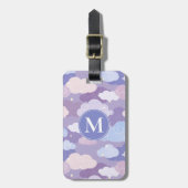 パステルお洒落雲と星のパターン ラゲッジタグ (正面縦)