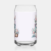 パステルかわいいウニコン人形(花籠つき) ガラス缶 (左)