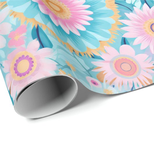 パステルかわいいボホ ラッピングペーパー (ロールコーナー)