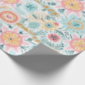 パステルかわいいボホ ラッピングペーパー (角)