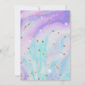 パステルかわいいユニコーン女の子2nd誕生日 招待状 (裏面)