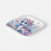 パステルかわいいユニコーン赤ちゃんシャワー ペーパープレート (傾斜あり)