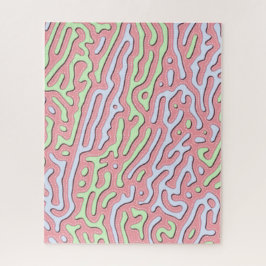 パステルかわいい抽象芸術カラフルスクイグルデザイン ジグソーパズル