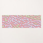 パステルかわいい抽象芸術カラフルスクイグルデザイン ヨガマット (裏面(横))