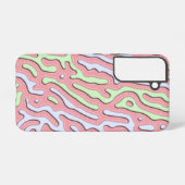 パステルかわいい抽象芸術カラフルスクイグルデザイン SAMSUNG GALAXYケース (裏面横)