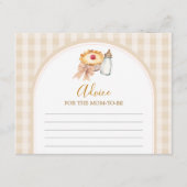 パステルかわいこちゃんパイギンガムベビーシャワーアドバイスママ エンクロージャーカード (正面)
