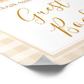 パステルかわいこちゃんパイギンガムベビーシャワーゲストブック ポスター (角)