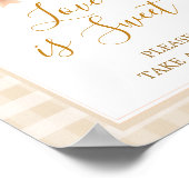 パステルかわいこちゃんパイギンガムベビーシャワーラブは甘い ポスター (角)