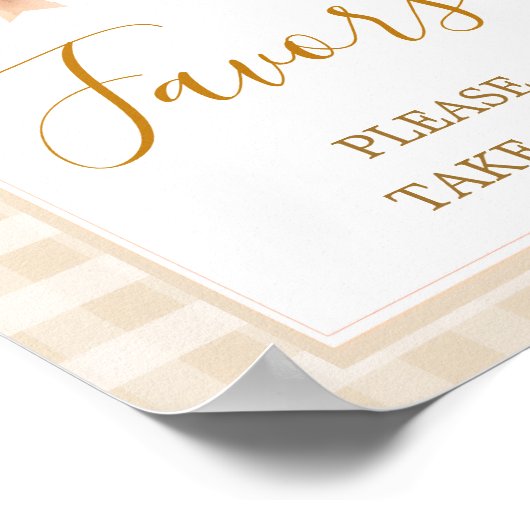 パステルかわいこちゃんパイギンガム秋ベビーシャワーウィーズ ポスター (角)