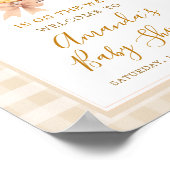 パステルかわいこちゃんパイギンガム秋ベビーシャワーウェルカム ポスター (角)