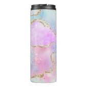 パステルかわいらしアゲート |金ゴールドグリッター静脈水彩 タンブラー (裏面)