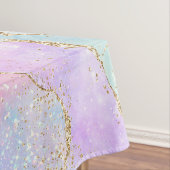 パステルかわいらしアゲート |金ゴールドグリッター静脈水彩 テーブルクロス (インサイチュ)