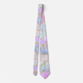 パステルかわいらしアゲート |金ゴールドグリッター静脈水彩 ネクタイ (裏面)