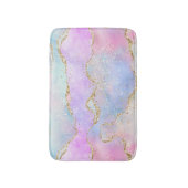 パステルかわいらしアゲート |金ゴールドグリッター静脈水彩 バスマット (正面縦)