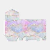 パステルかわいらしアゲート |金ゴールドグリッター静脈水彩 フェイバーボックス (折り畳みなし)