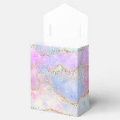 パステルかわいらしアゲート |金ゴールドグリッター静脈水彩 フェイバーボックス (オープン)