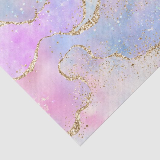 パステルかわいらしアゲート |金ゴールドグリッター静脈水彩 薄葉紙 (詳細)