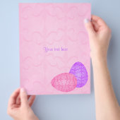 パステルかわいらしイースターエッグ チラシ (手)