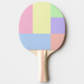 パステルかわいらしイースター春カラーブロックプリント 卓球ラケット (正面)