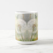 パステルかわいらしウォーターカラーダンデリオン花 モーフィングマグカップ (中央)