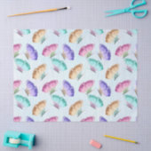 パステルかわいらしウォーターカラーバタフライパターン 薄葉紙 (クラフト)