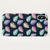 パステルかわいらしウォーターカラーバタフライパターン Case-Mate iPhoneケース (裏面(横))