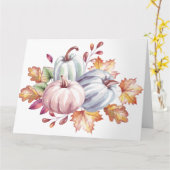 パステルかわいらしウォーターカラーパンプキンス カード (黄色い花)