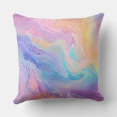 パステルかわいらしウォーターカラーレインボーリキッドポアール クッション (裏面)