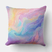 パステルかわいらしウォーターカラーレインボーリキッドポアール クッション (正面)