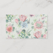 パステルかわいらしウォーターカラー多肉乳類おむつラッフル エンクロージャーカード (裏面)