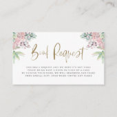 パステルかわいらしウォーターカラー多肉品ブックリクエスト エンクロージャーカード (正面)