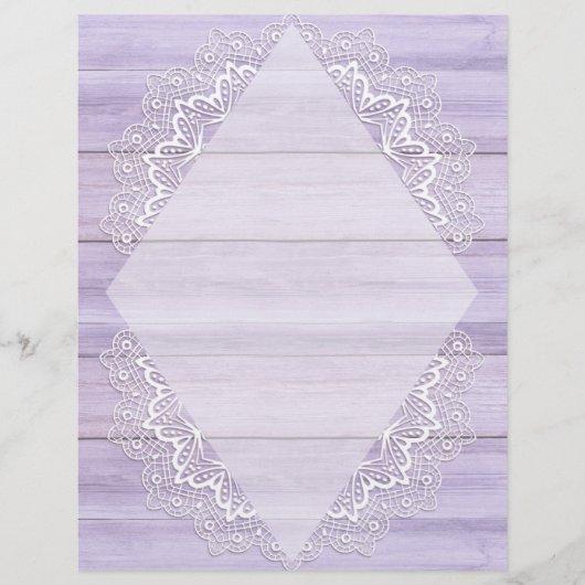 パステルかわいらしウッド&ホワイトレーススクラップブック紙 (正面)