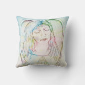 パステルかわいらしエンジェルアット祈りの言葉 クッション (裏面)