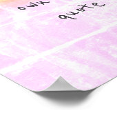 パステルかわいらしカラーは自分の引用文を追加 ポスター (角)