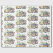 パステルかわいらしカラーイースターギフトラップ ラッピングペーパー (フラット)