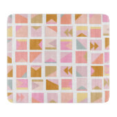 パステルかわいらしカラーズ幾何モダンデザイン カッティングボード (正面)