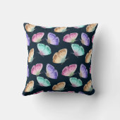 パステルかわいらしカラー水彩蝶パターン クッション (裏面)