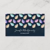パステルかわいらしカラー水彩蝶パターン 名刺 (正面)