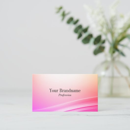 パステルかわいらしカーカラフルドQRコード 名刺 (スタンド正面)