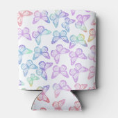 パステルかわいらしガーリーバタフライパタン虹色 缶クーラー (裏面)