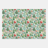 パステルかわいらしクリスマス ラッピングペーパーシート (正面)