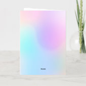 パステルかわいらしグラディエントハッピーイースターフォト金ゴールド 箔シーズンカード (裏面)