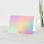 パステルかわいらしグラディエントハッピーイースターフォト金ゴールド 箔シーズンカード (裏面)