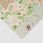 パステルかわいらしコラージュフローラ水の色パターン 薄葉紙 (詳細)