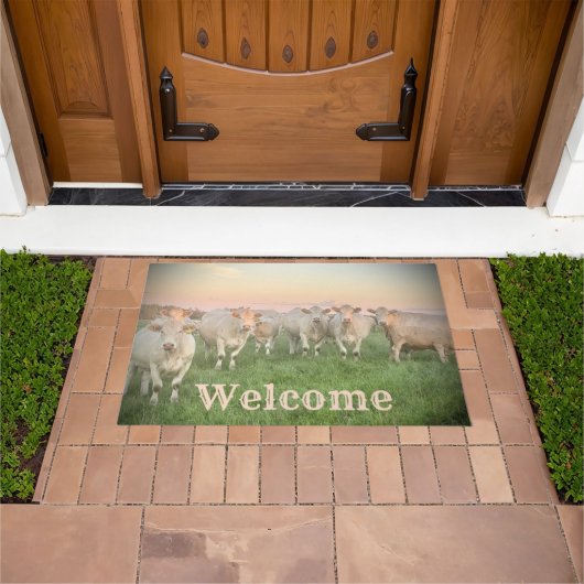 パステルかわいらしシャロレキャトルインパシュレ ドアマット (室外)