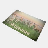 パステルかわいらしシャロレキャトルインパシュレ ドアマット (アングル)