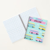 パステルかわいらしスクールバス ノートブック (内部)