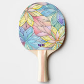 パステルかわいらしステンドグラス 卓球ラケット (裏面)