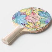 パステルかわいらしステンドグラス 卓球ラケット (正面アングル)