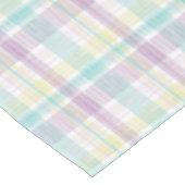 パステルかわいらしストライプ、格子模様ピンクイエローブルー テーブルクロス (アングル)
